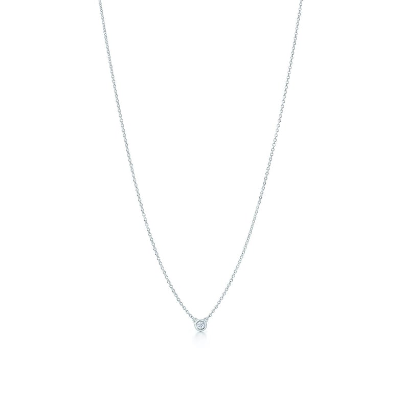 Tiffany & Co. Elsa Peretti Diamond Pendant Necklace in Sterling Silver