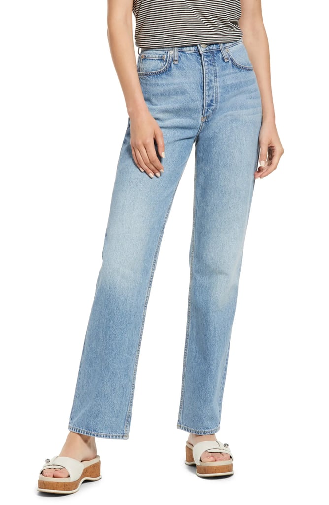 Light-Wash Jeans: Rag & Bone Alex Nonstretch High Waist Straight Leg Jeans