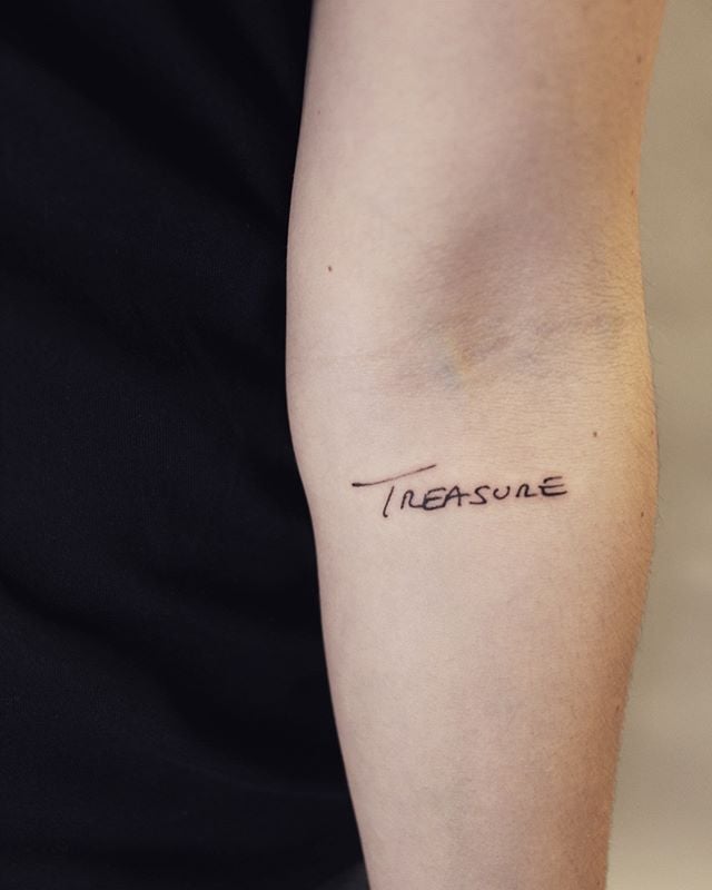 Treasure 65 Tattoos That Prove How Powerful A Single Word Can Be Popsugar Smart Living