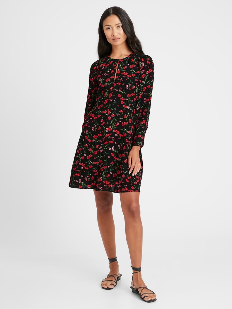 Banana Republic Puff-Sleeve Mini Dress