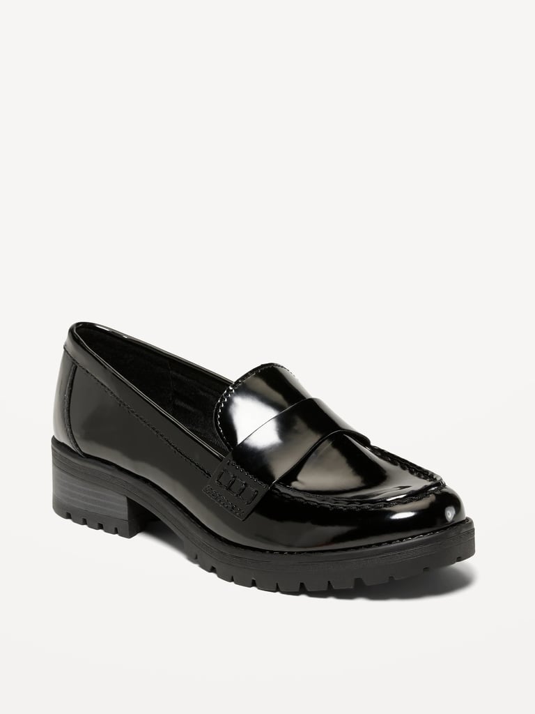 Old Navy Faux-Leather Chunky-Heel Loafer Shoes | The Best Old Navy ...