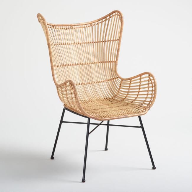 Natural Rattan Willis Wingback Chair