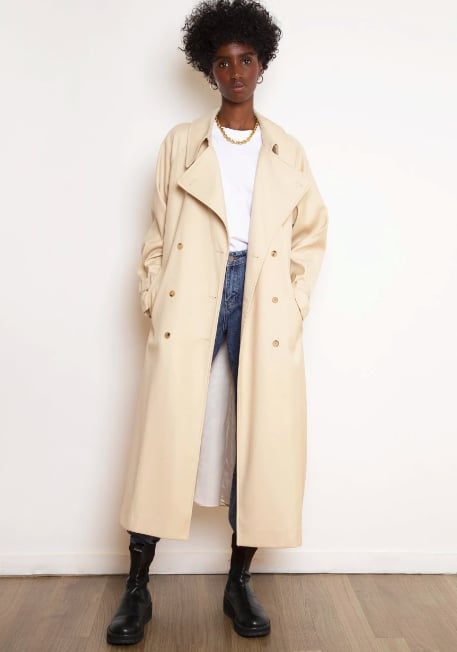 The Frankie Shop Classic Woven Trench
