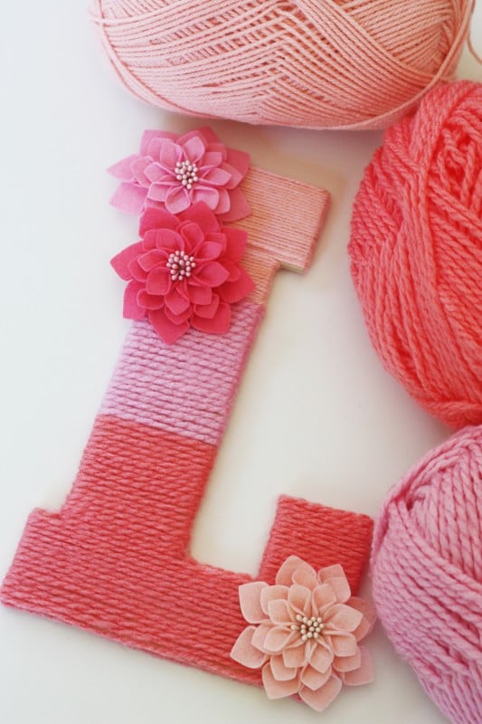 Add Personality With a Yarn-Wrapped Ombré Monogram