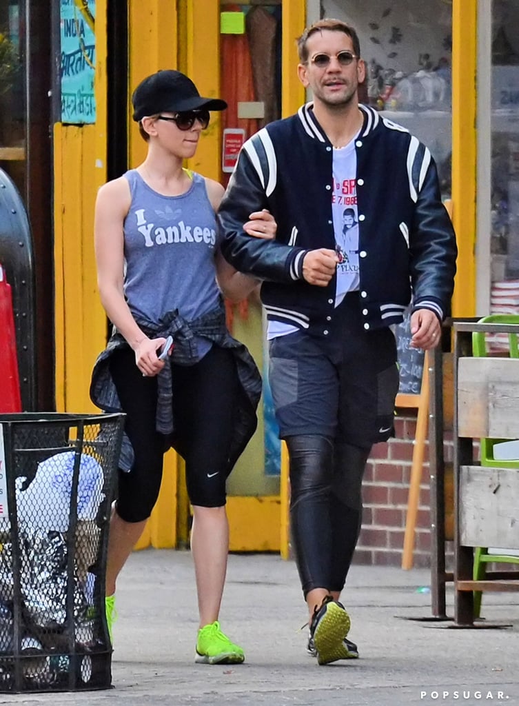Scarlett Johansson and Romain Dauriac in NYC September 2015