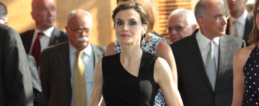 Queen Letizia Black Hugo Boss Dress July 2016