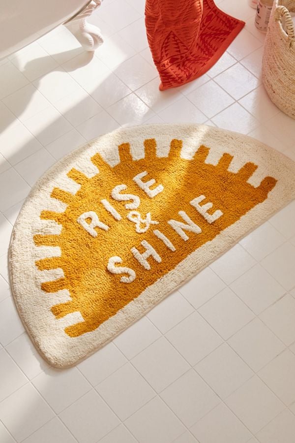 A Positive Bath Mat: Rise & Shine Bath Mat