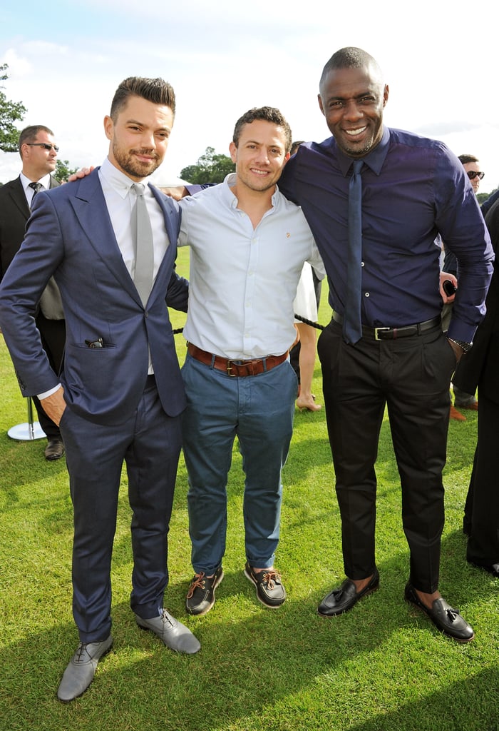 Dominic Cooper, Warren Brown, and Idris Elba enjoyed the polo in 2013.