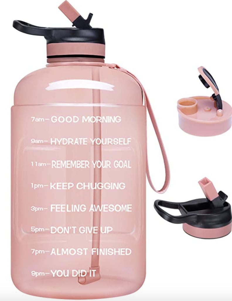 HydroMate 32 oz Motivational Water Bottle with Straw Pink