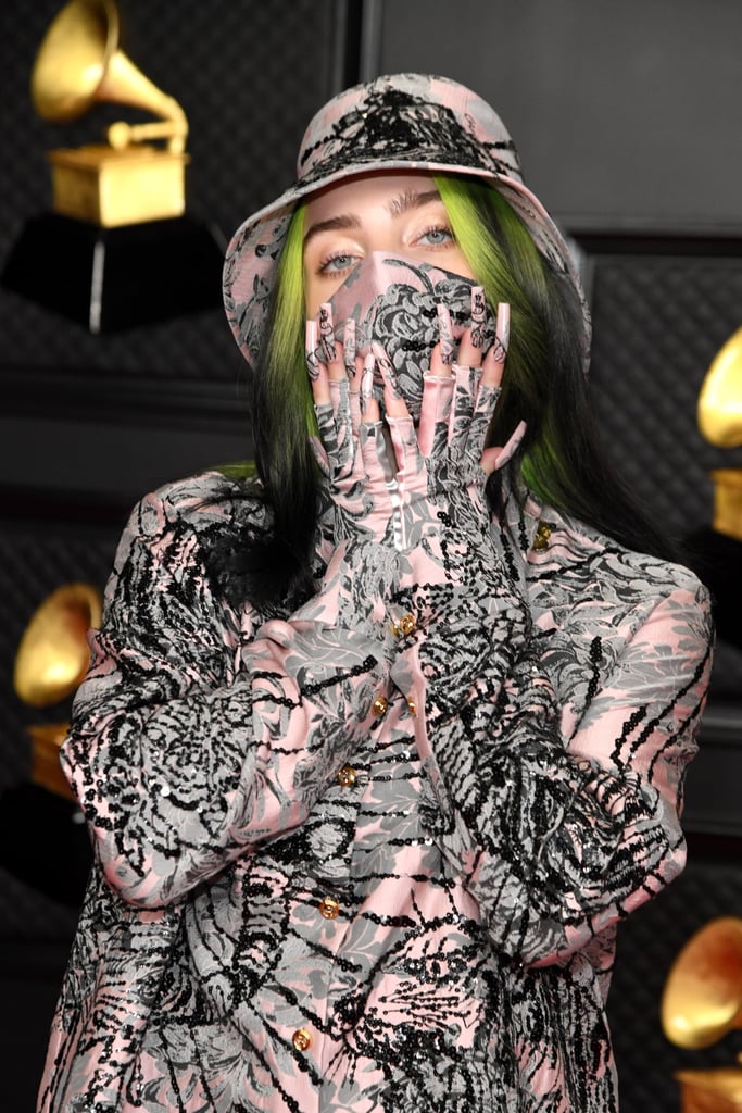 Billie Eilish in Custom Gucci at the 2021 Grammy Awards
