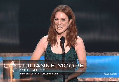 And last but not least, Julianne Moore was like, "Rock on, everyone! Follow your dreams!"