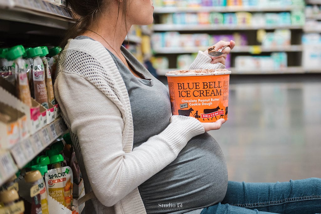 Pregnancy Cravings Maternity Shoot at the Grocery Store