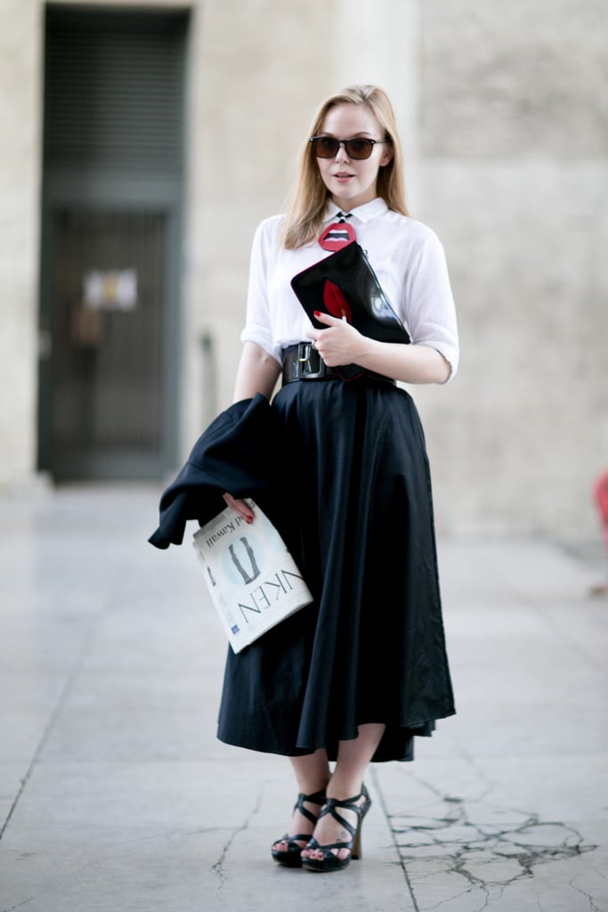 She brought the drama in a full skirt.
She brought the drama in a full skirt.