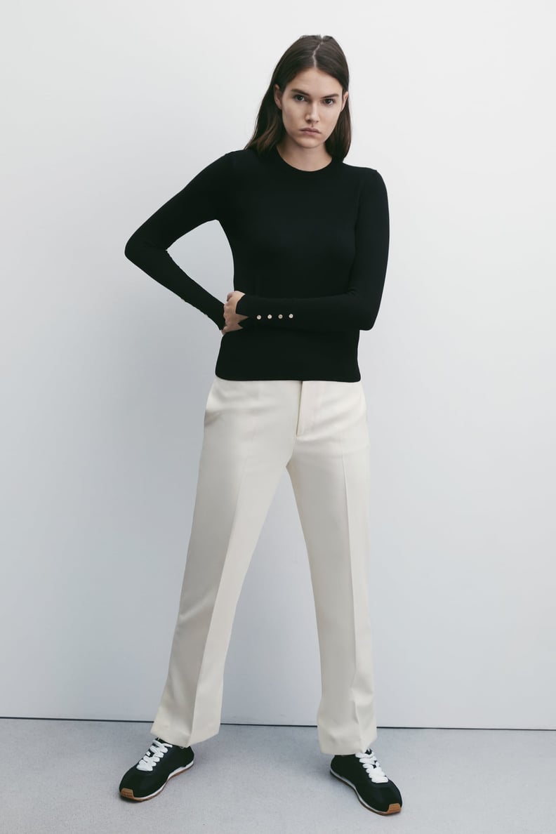 A Great Layering Piece: Zara Basic Knit Sweater