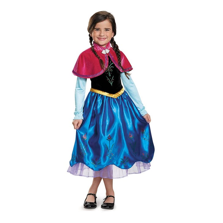 Disney Frozen Anna  Costume  Dress  With Cape Kids  