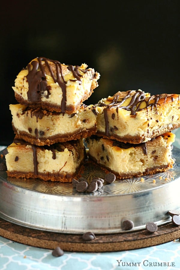 Chocolate Chip Cookie Dough Cheesecake Bars