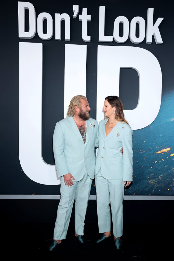 Jonah Hill and Sarah Brady Wear Matching Blue Gucci Suits