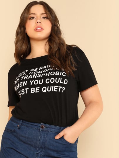Shein Slogan Tee