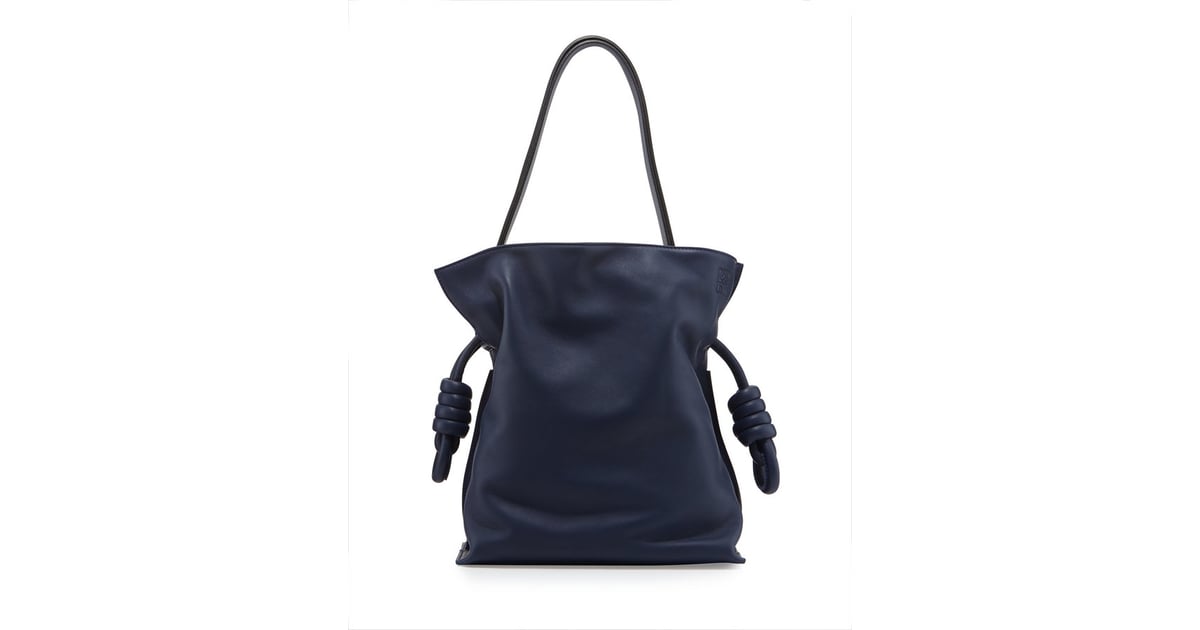 Loewe Flamenco Small Knot Bucket Bag, Navy ($1,950) | Best Bucket Bags ...