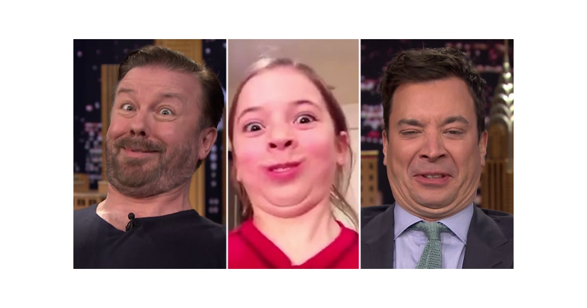 Ricky Gervais Plays "Funny Face Off" With Jimmy Fallon POPSUGAR Celebrity