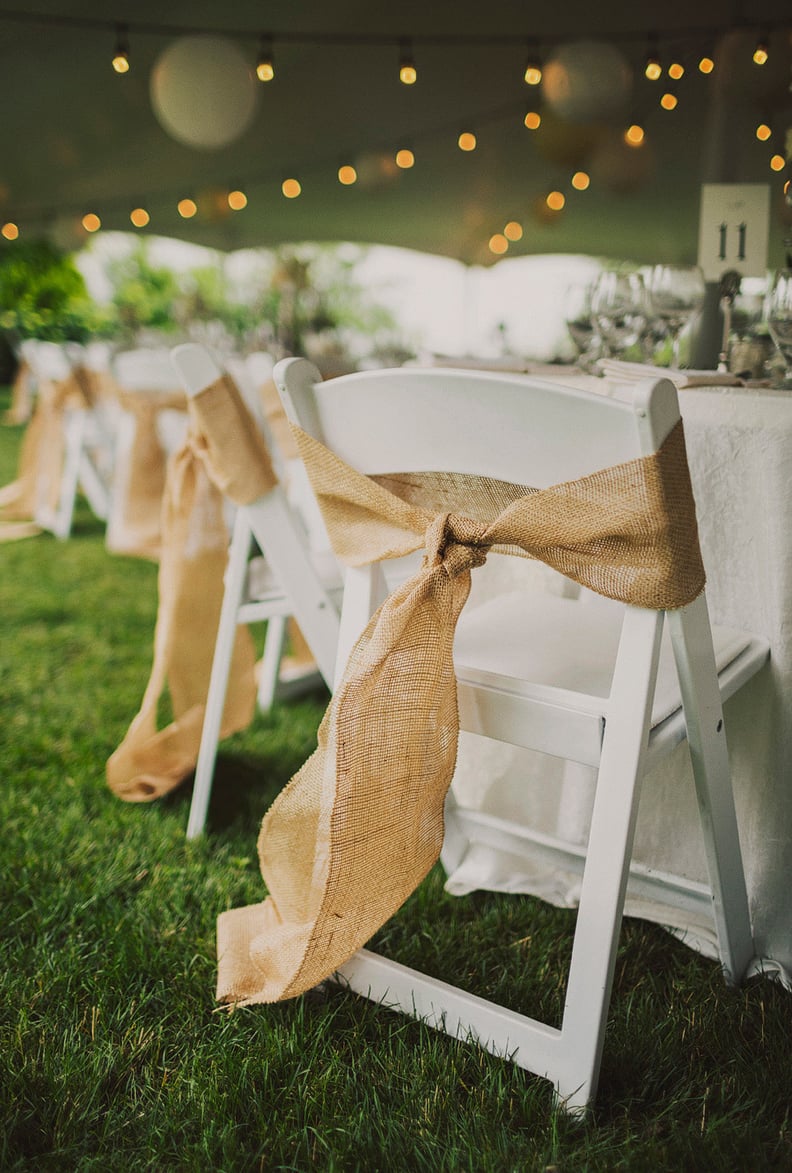 Burlap Chair Bows