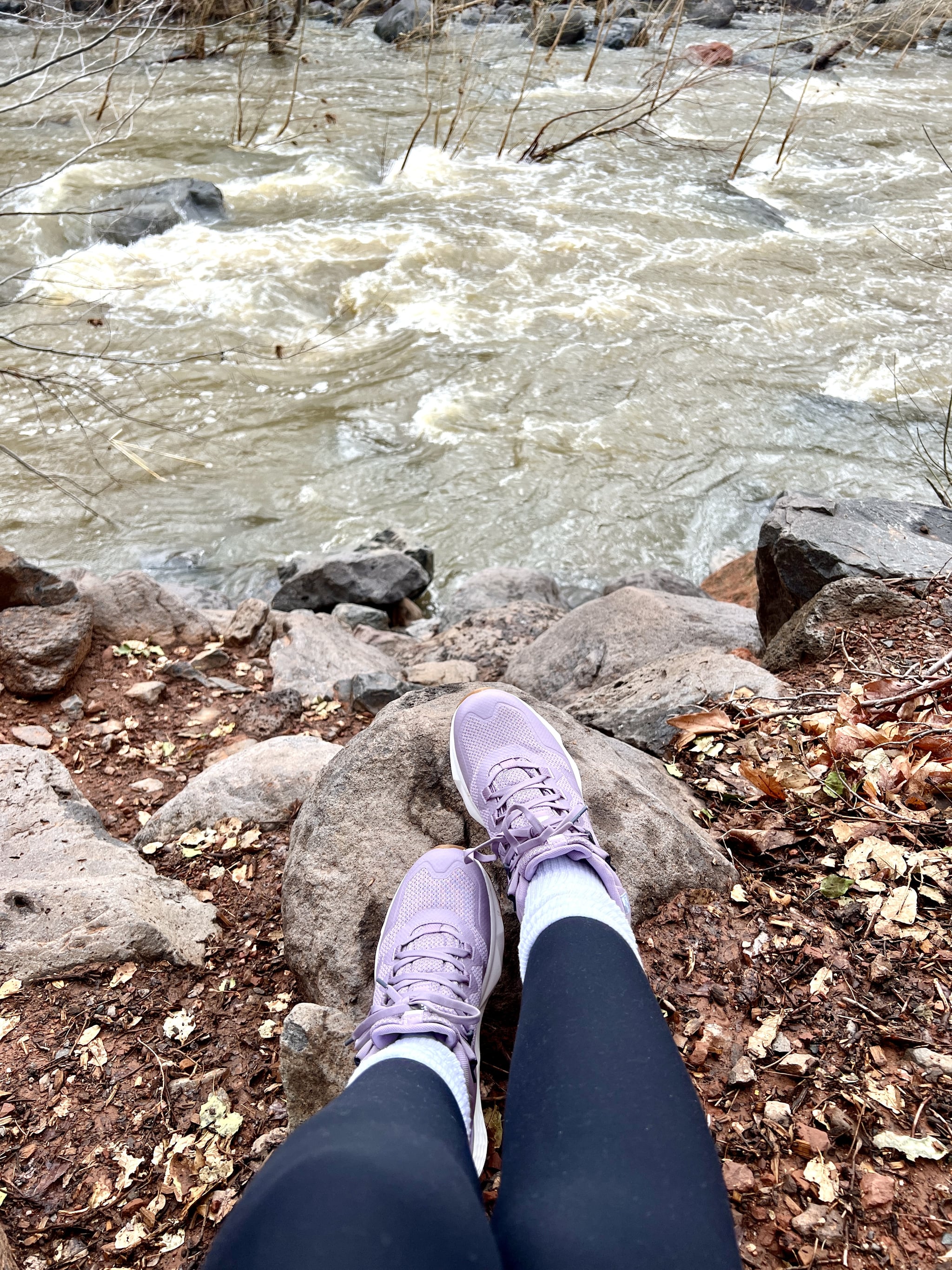 woman wearing Columbia Facet 75 Mid Outdry Hiking Shoe