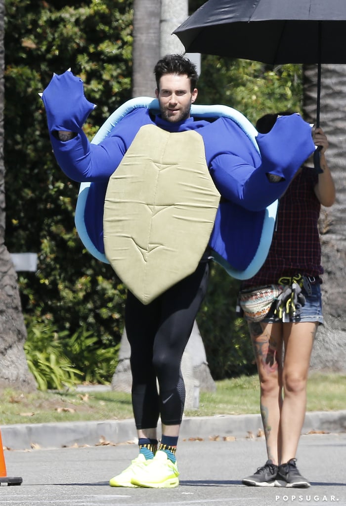 Adam Levine in Turtle Costume in LA August 2016