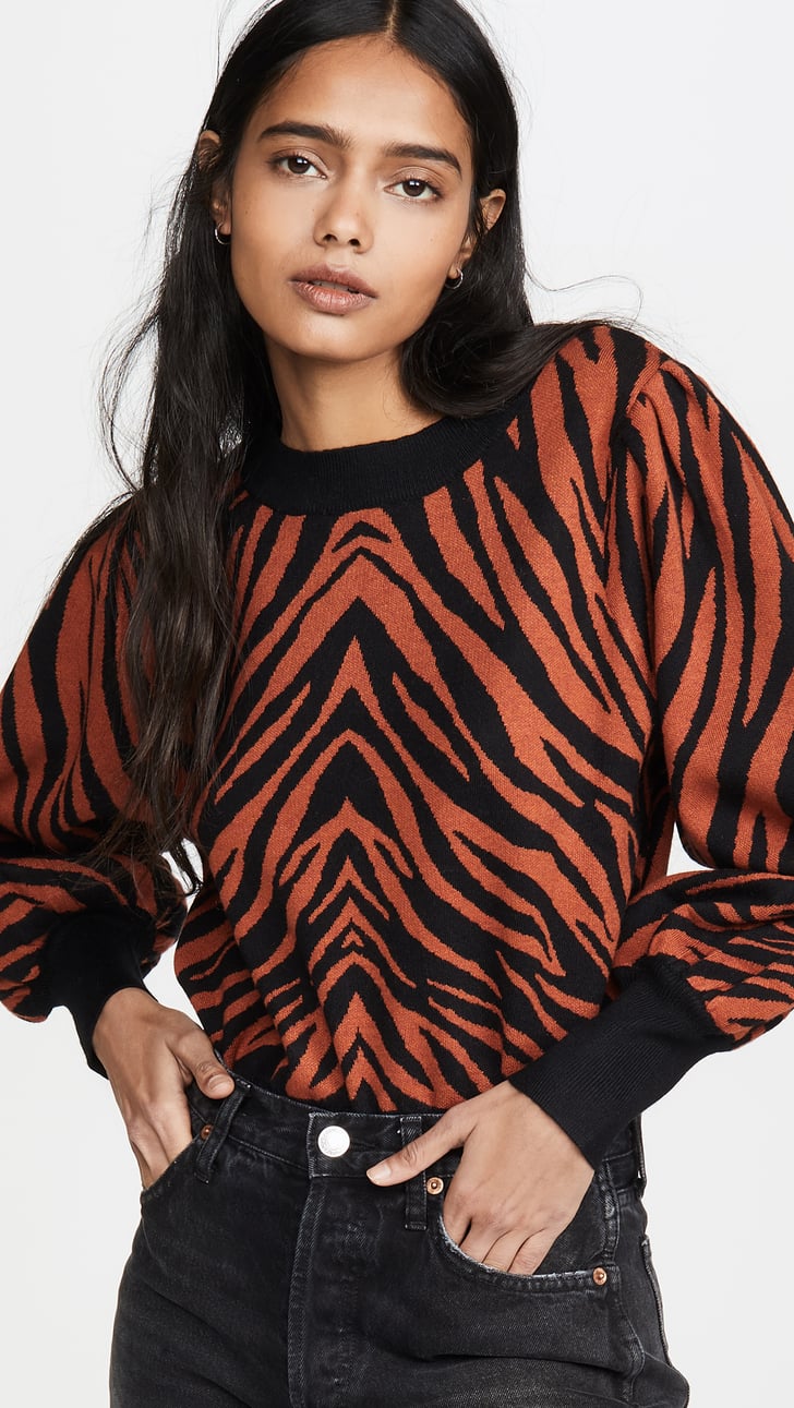 Moon River Zebra Sweater Most Flattering Tops On Amazon Popsugar Fashion Photo 14 