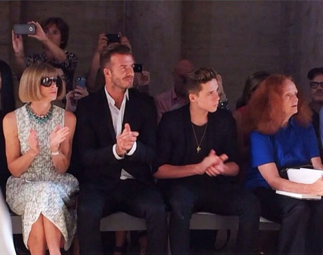 David and Victoria Beckham at New York Fashion Week 2014