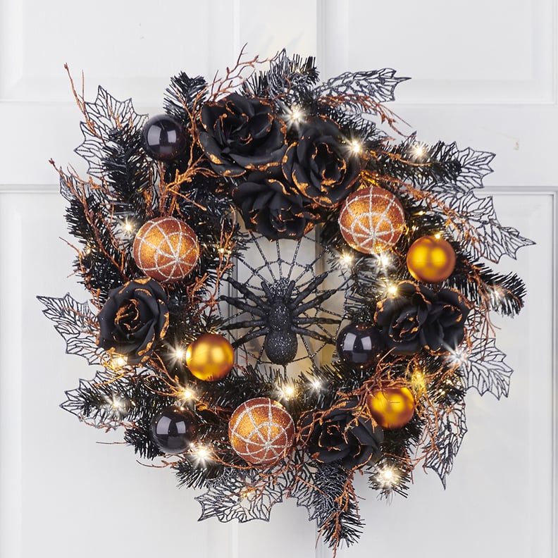 Prelit Halloween Spider Wreath