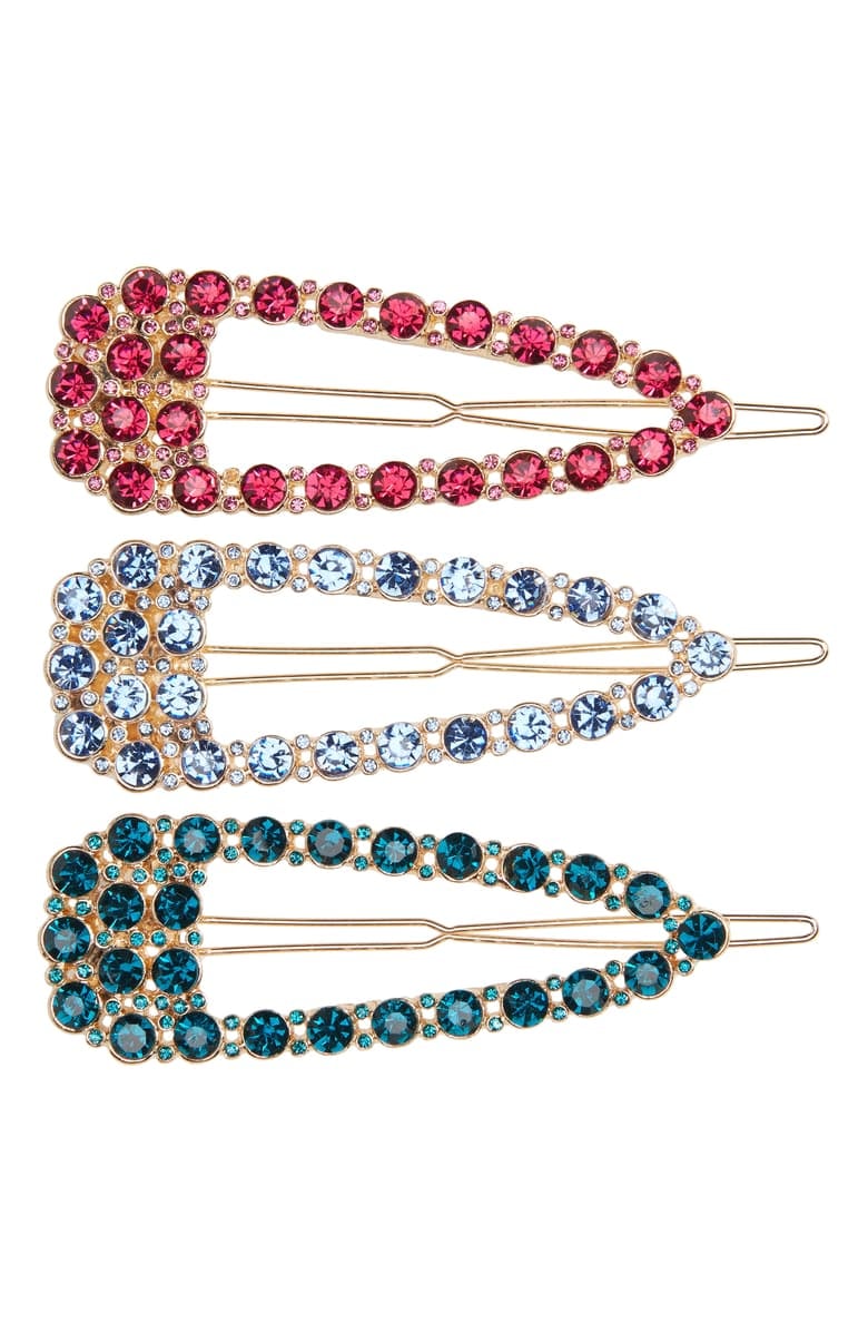 8 Other Reasons 3-Pack Crystal Embellished Barrettes