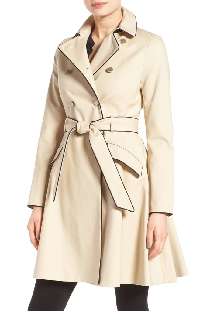 Ted Baker Women's Piped Belted ALine Macintosh Coat Melania Trump