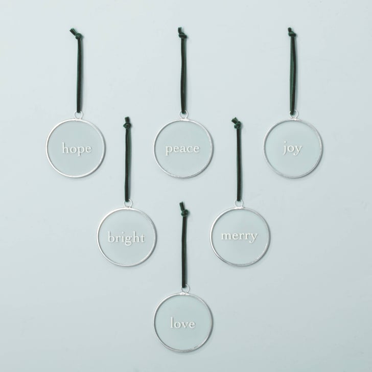 Framed Glass Holiday Word Ornament Set | Hearth & Hand Magnolia Holiday