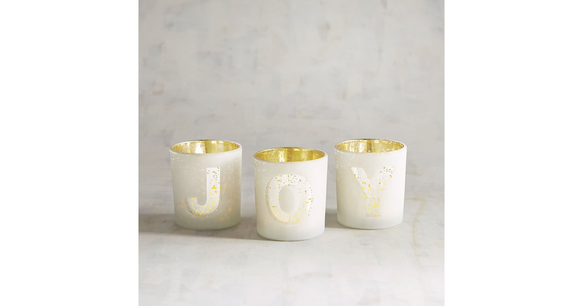 Joy Votive Candle Holder Boxed Set (15) Pier 1 Christmas Decor 2017