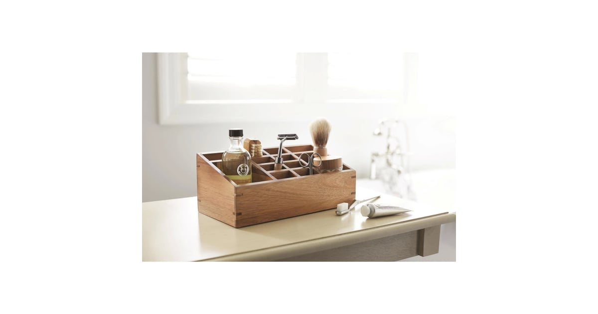 12 Compartment Vanity Organizer in Wood Best Bathroom Organization