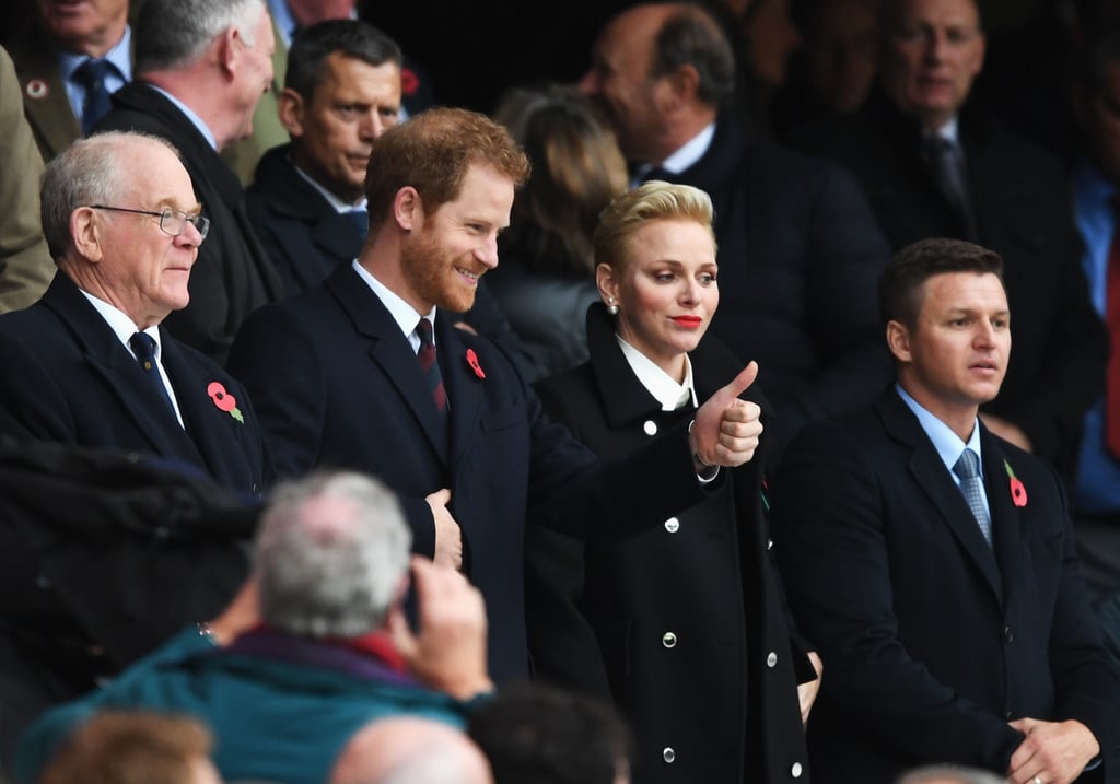 Prince Harry at a Rugby Match in London November 2016