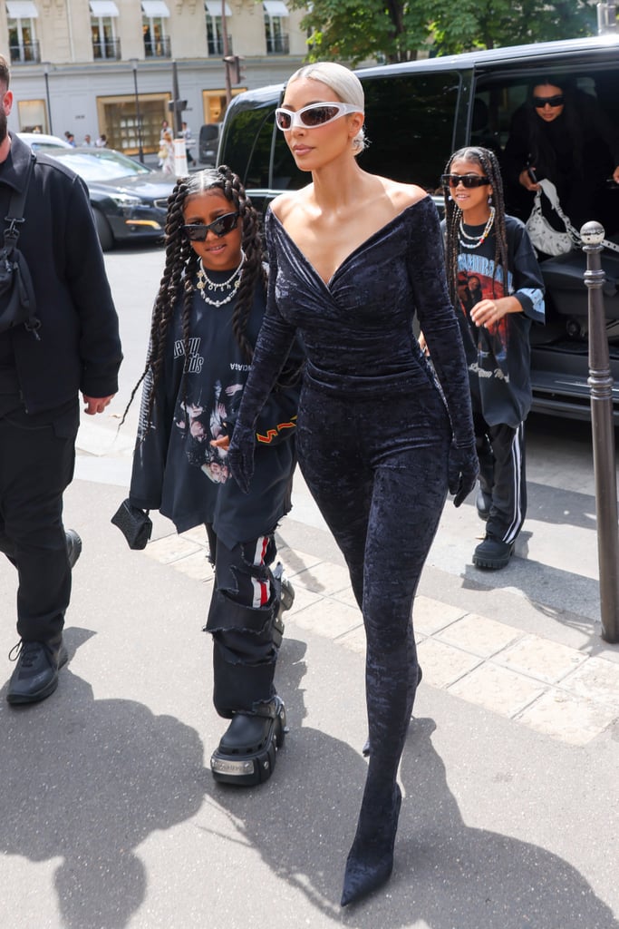 North West and Kim Kardashian at Paris Haute Couture Fashion Week