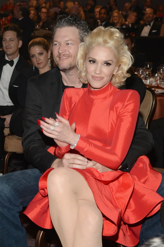 Gwen Stefani and Blake Shelton at Clive Davis Party 2016