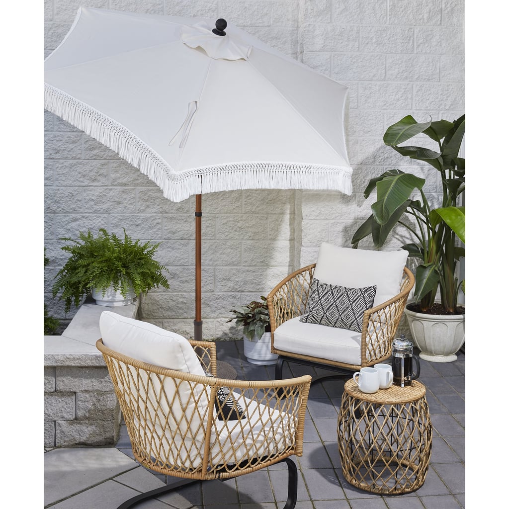 Better Homes and Gardens Ventura Fringe Push-Up and Tilt Patio Umbrella