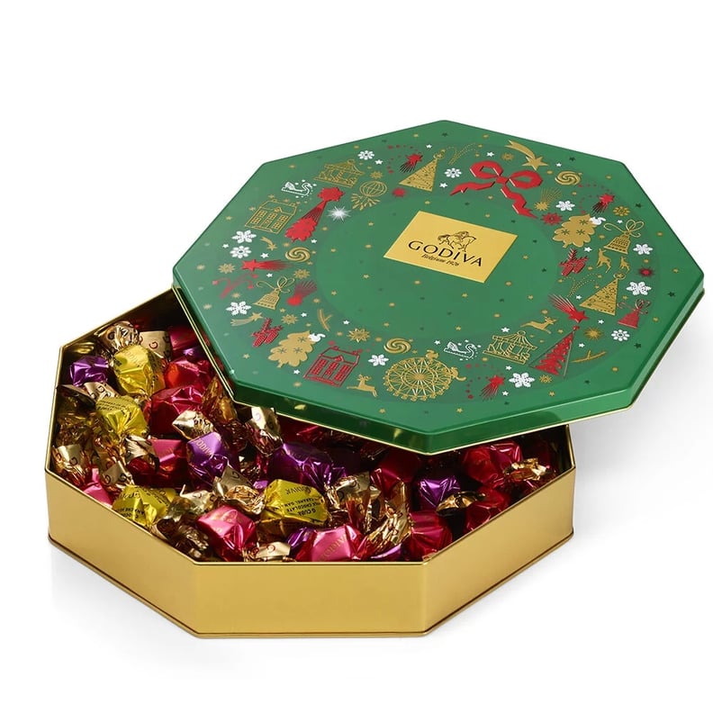 Godiva Holiday Tin Assorted Wrapped Truffles