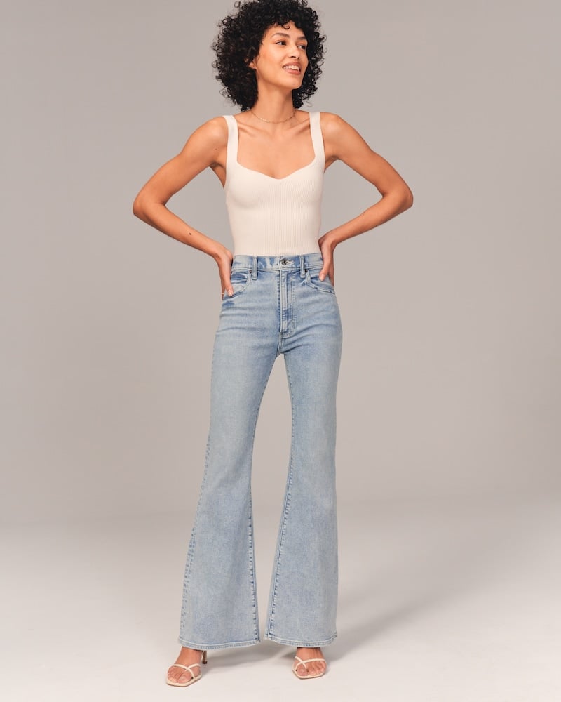 Flare Jeans Women 2022 Thin Capri Denim Pants for Women High Waist