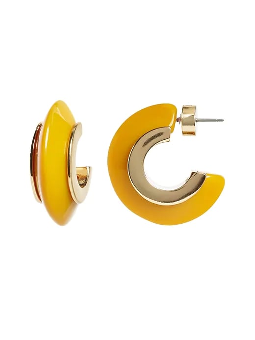 Chunky Resin Hoop Earring