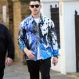 Nick Jonas Is the King of Abstract Button-Downs in This Luxurious Silk Jacket