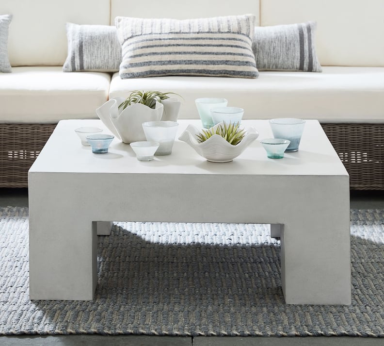 Best Modern Outdoor Concrete Coffee Table From Pottery Barn