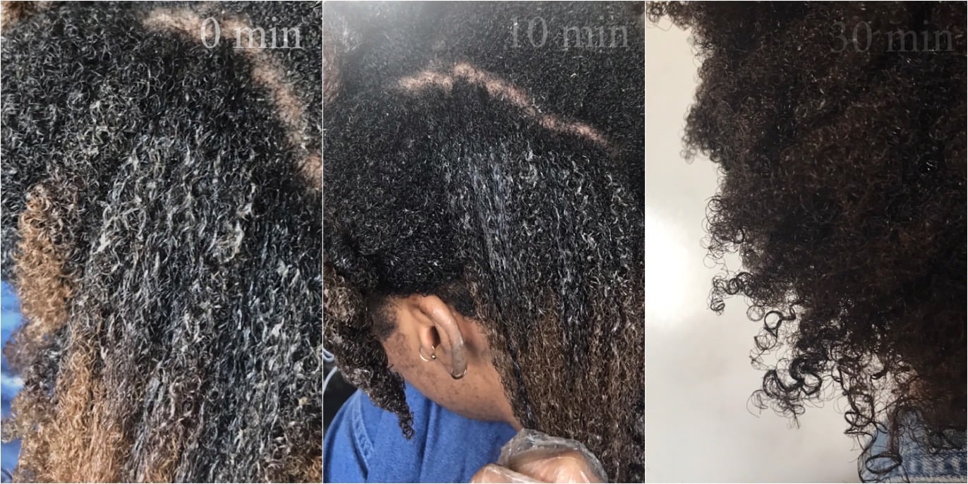 Shrinkage - hair hydration during colour processing