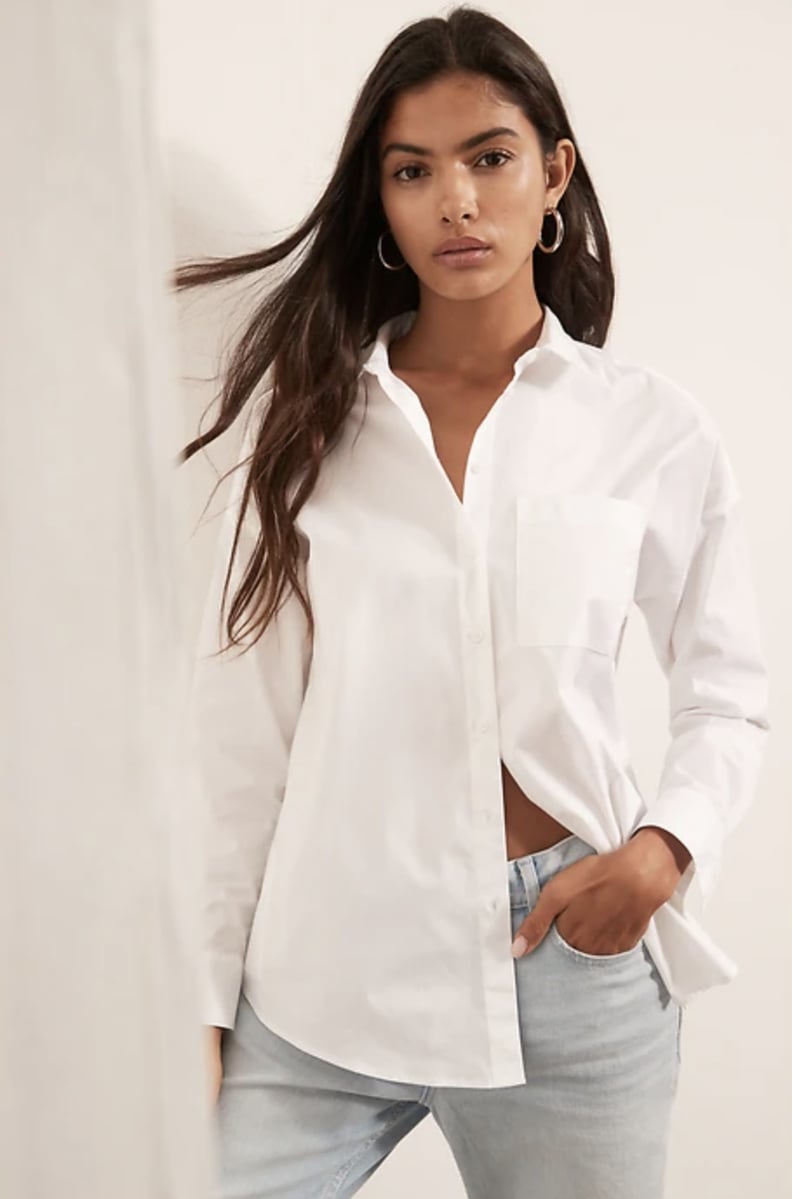 Banana Republic Oversized Tech-Stretch Shirt