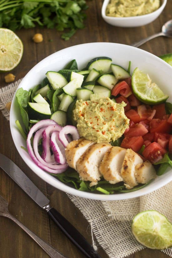 Hummus Chicken Power Salad