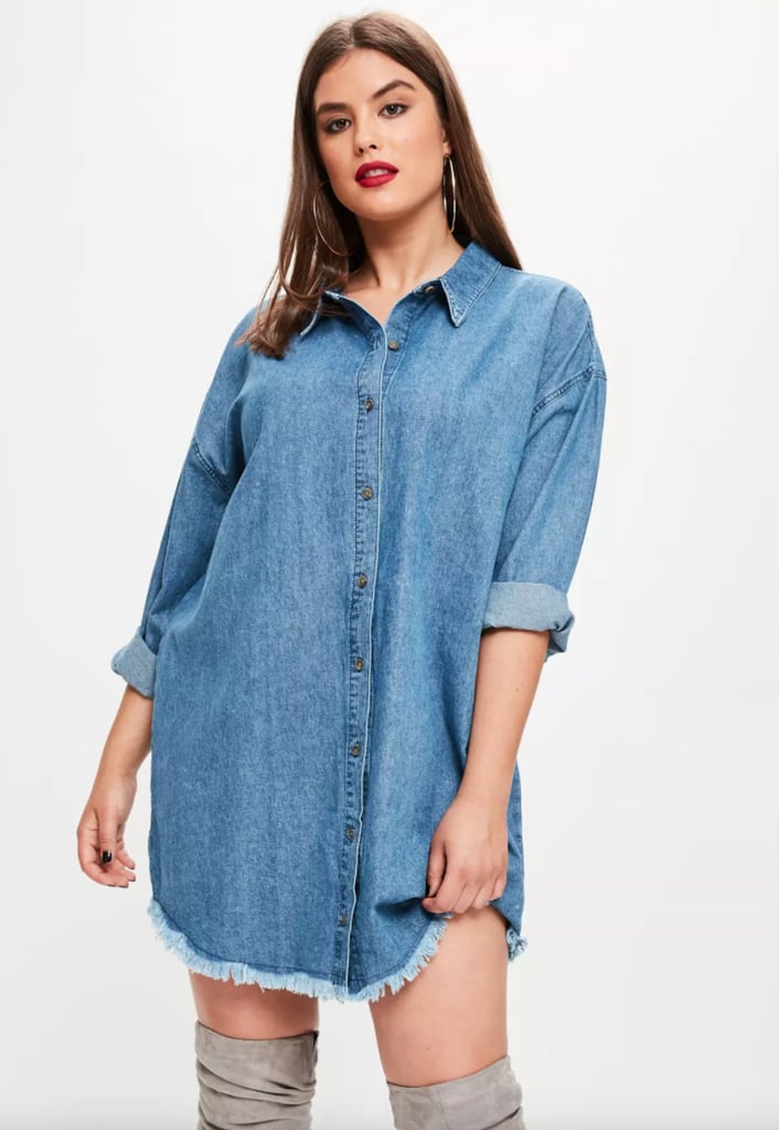 Missguided Plus Size Oversized Denim Shirt Dress | Best Denim Gifts ...