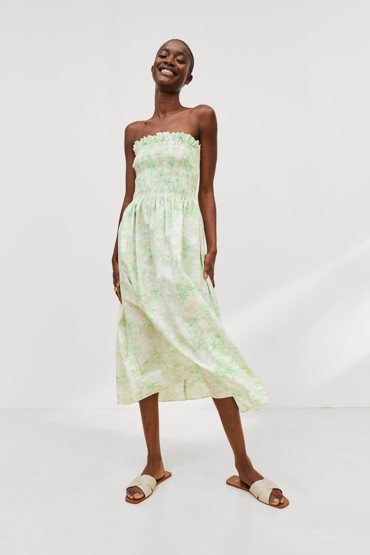 For Weekend Brunch Smockedbodice Dress Best Midi Dresses From H&M