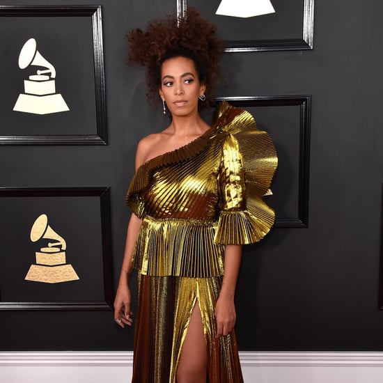 Solange Knowles's Gold Dress at the Grammys 2017